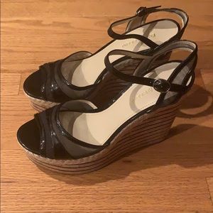 Enzo Angiolini black wedges size 10